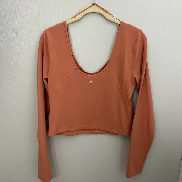 Lululemon Align Long Sleeve Scoop Back Top – Copper Brown, Size US 10 - Picture 1 of 4